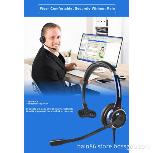 FC21 QD over-ear headset with microphone call center noise-cancelling earphone